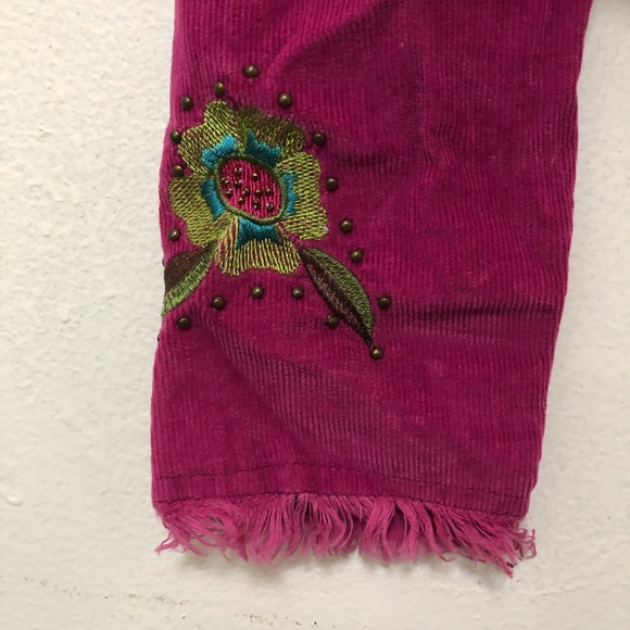 Vintage DB SPORT Frayed Embroidered Floral Jacket Small - Picture 7 of 7